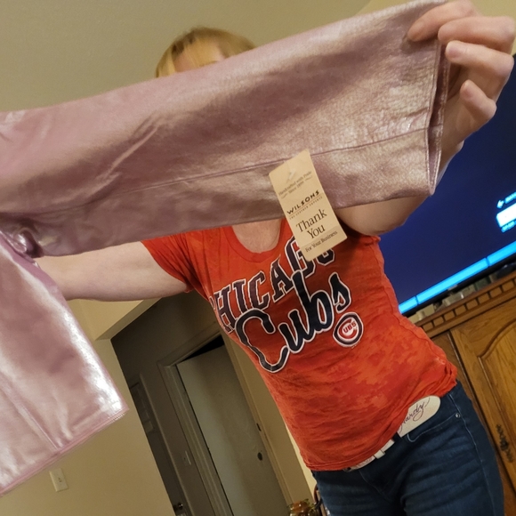 Genuine Wilsons Leather Designed by Maxima Barbie Doll Pink Vintage Skirt Suit. - Picture 5 of 9